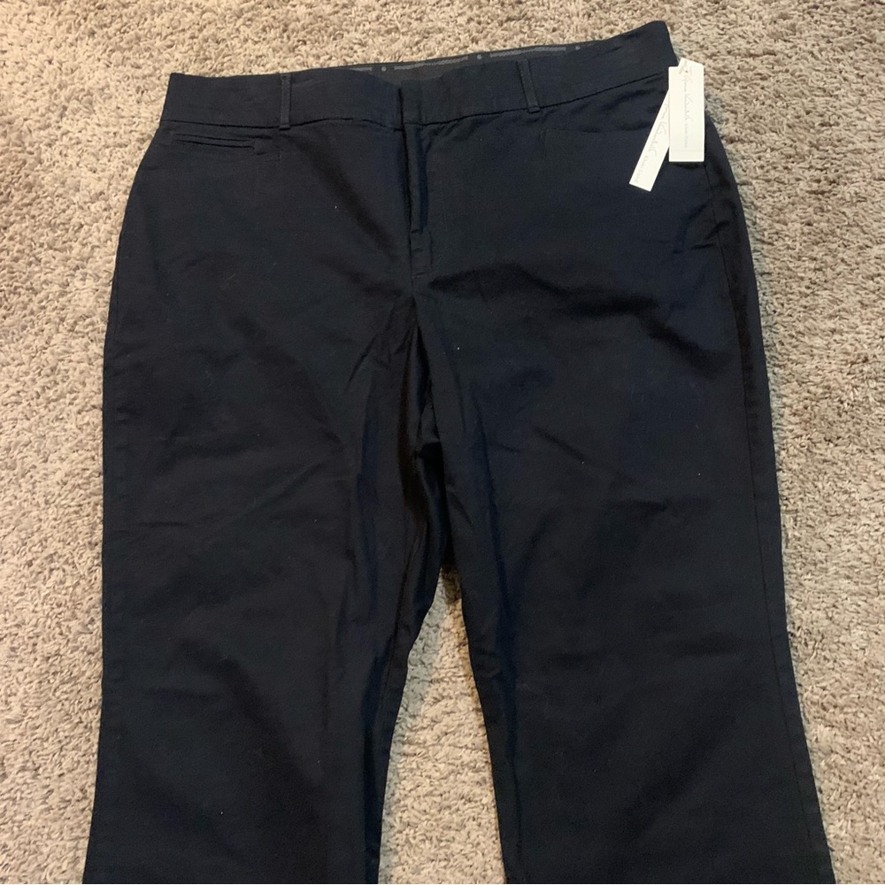 NWT Gloria Vanderbilt Black Charlene Pants 14 Short - Picture 4 of 8